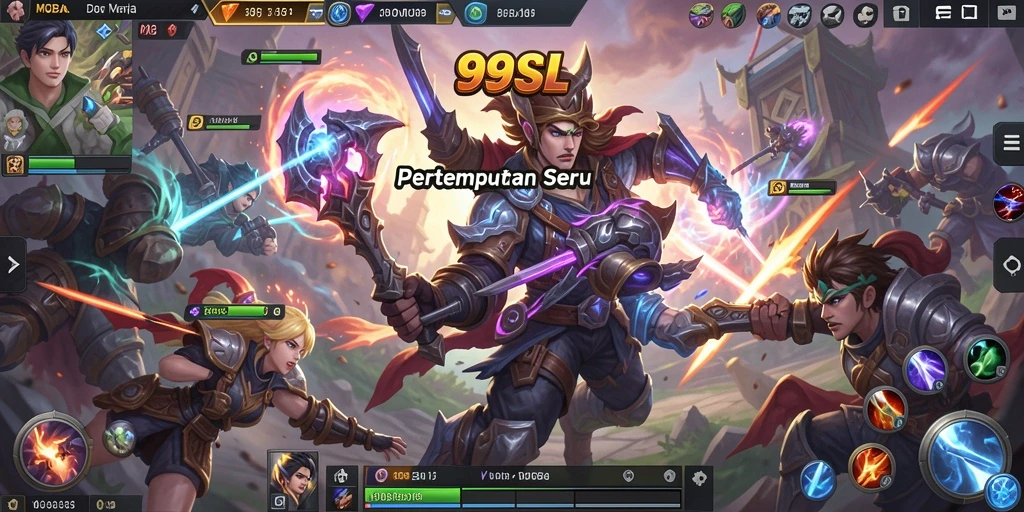 Gameplay MOBA seru dan mendebarkan di 99SL.