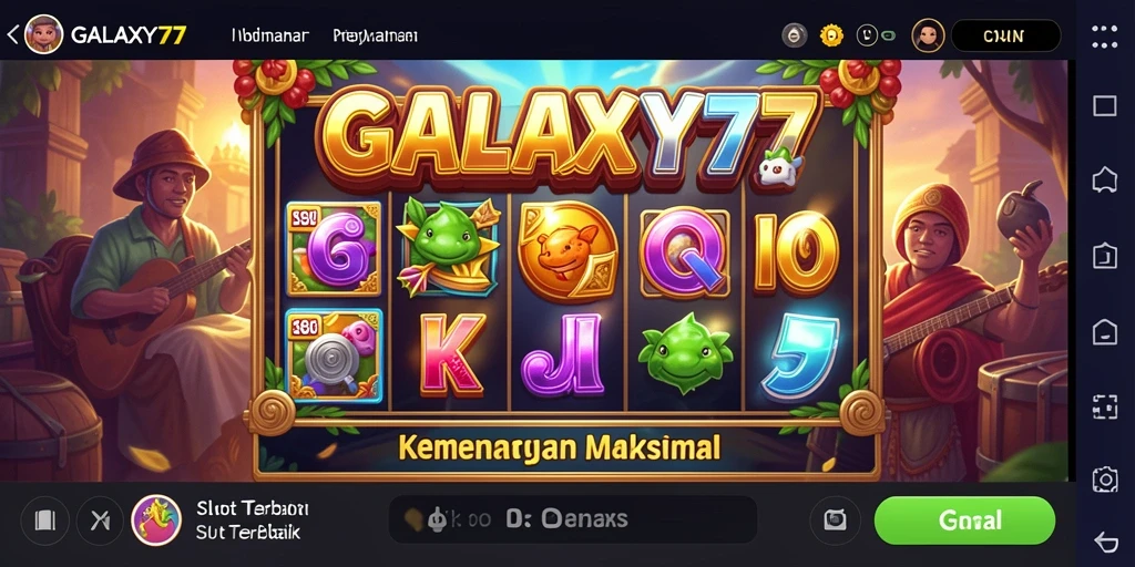 Gameplay menarik GALAXY77 dengan tema Slot yang memukau.