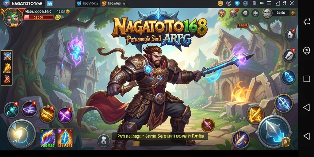 Tampilan gameplay menakjubkan dari NAGATOTO168 dalam pertempuran ARPG.
